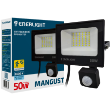 Прожектор світлодіодний ENERLIGHT MANGUST 50Вт 6500K з датчиком