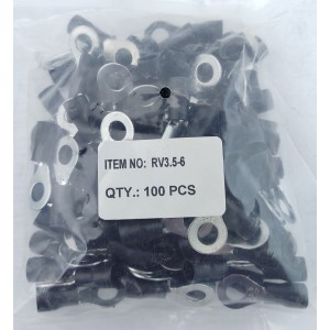 Наконечник кільцевий з ізоляцією RV3-6 (2,5-4/6) чорний TNSy