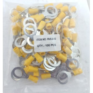 Наконечник кільцевий з ізоляцією RV5,5-12 (4-6/12) жовтий TNSy