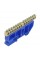 Шина ізольована «N» на DIN-рейку ШЛІ6х9-14 синій TNSy