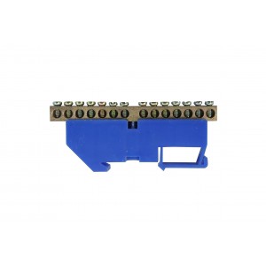 Шина ізольована «N» на DIN-рейку ШЛІ6х9-14 синій TNSy