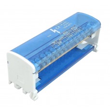 Шина «N» на DIN-рейку в корпусі ШНК2х15 синій TNSy