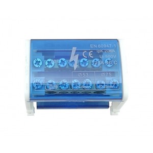 Шина «N» на DIN-рейку в корпусі ШНК2х7 синій TNSy