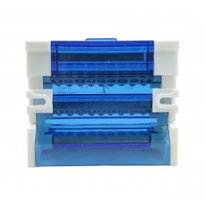 Шина «N» на DIN-рейку в корпусі ШНК4х11 синій TNSy