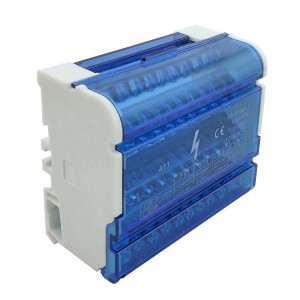 Шина «N» на DIN-рейку в корпусі ШНК4х11 синій TNSy