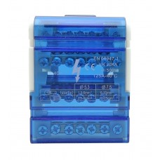 Шина «N» на DIN-рейку в корпусі ШНК4х7 синій TNSy