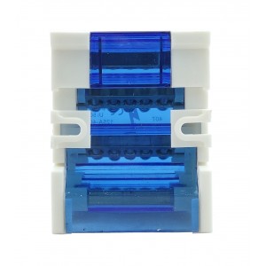 Шина «N» на DIN-рейку в корпусі ШНК4х7 синій TNSy