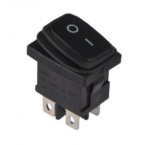 KCD1-4-201W B/B Перемикач 1 клав. (чорний) вологозахищений TNSy