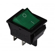 KCD2-201N G/B 220V Перемикач 1 клав. зелений з підсвічуванням TNSy