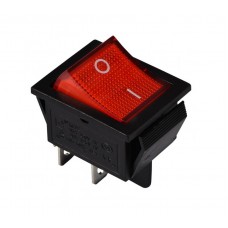 KCD2-201N R/B 220V Перемикач 1 клав. червоний з підсвіткою TNSy