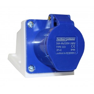 Розетка 113 стаціонарна 2Р+PЕ 16А 220В IP44 TNSy