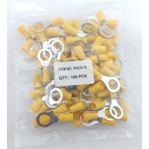 Наконечник кільцевий з ізоляцією RV5,5-10 (4-6/10) жовтий TNSy