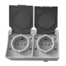 Розетка накладна 2-а з/к IP54 TNSy SURFACE