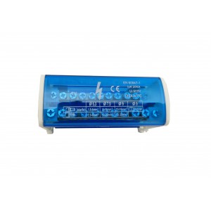 Шина «N» на DIN-рейку в корпусі ШНК2x11 синій TNSy