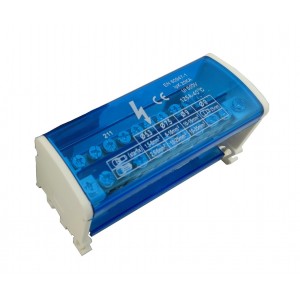 Шина «N» на DIN-рейку в корпусі ШНК2x11 синій TNSy