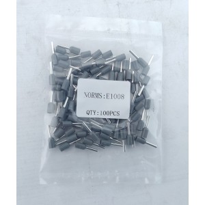 Наконечник гільза Е1008 1мм2 сірий TNSy