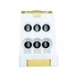 Розподільчий блок на DIN-рейку РБД160A жовтий TNSy