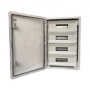 Корпус пластиковий ЩРН-П-68 PRO, пр. дв. ABS IP65 17х4 400х600х200 TNSy