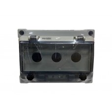 Корпус КП103 PRO IP65 для кнопок, 3 місця з прозорою кришкою TNSy