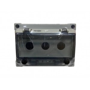 Корпус КП103 PRO IP65 для кнопок, 3 місця з прозорою кришкою TNSy