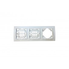 Рамка 3-х місна горизонтальна біла TNSy Malta