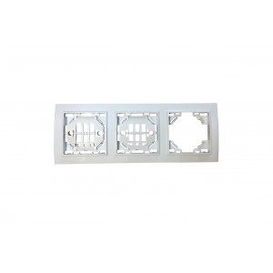 Рамка 3-х місна горизонтальна біла TNSy Malta