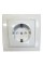 Розетка вн. устан. 1-а з/к з зах. шторк. біла IP20 TNSy Malta