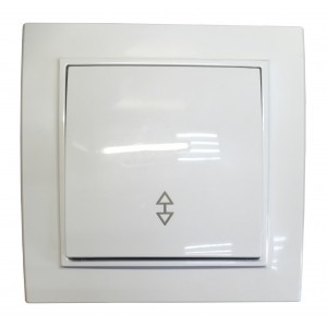 Вимикач вн. устан. 1-кл. прохідний білий IP20 TNSy Malta