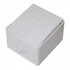 Вимикач зовн. устан. 2-кл. білий IP54 TNSy SURFACE TNSy