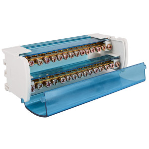 Нульова шина в корпусі VC-215 ( 2 бруска по 15  отворів)