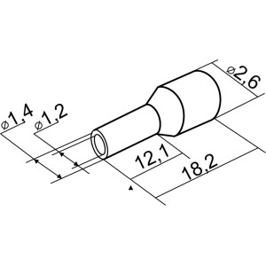 Наконечники трубчасті НТ 0,75-12 білі (100 шт.)
