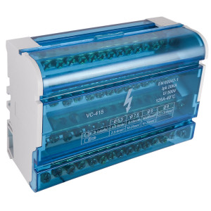 Нульова шина в корпусі VC-415 (4 бруска по 15 отворів)