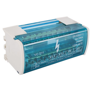 Нульова шина в корпус VC-211 (2 бруска по 11 отворів)