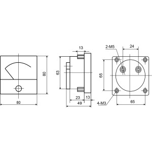 Амперметр 300/5А 80х80 модель А-80 AС