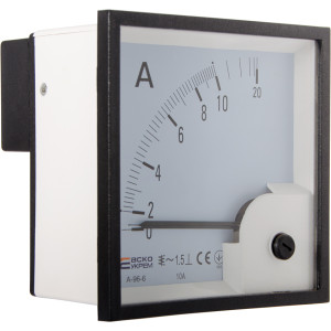 Амперметр прямого включення  10А  96х96 модель A-96-6 AС