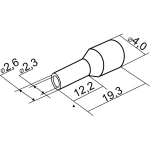 Наконечники трубчасті  НТ 2,5-12 сині (100 шт.)