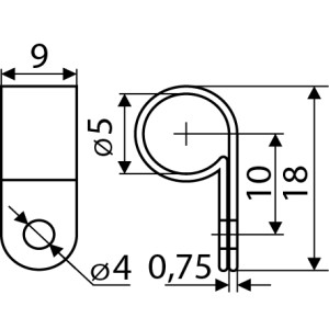Скоба кабельна (100 шт.) CHS 3/16R