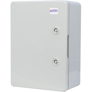 Корпус з АБС-пластику, ударостійкий, з монтажною панеллю, непрозорі дверцята, 30*40*17, ІР65, серіїUBox