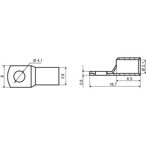 Наконечники без ізоляції мідні луджені SC-1,5-4 (1шт.)