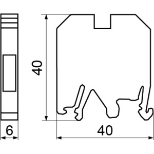 Клемник JXB 2,5/35 синій