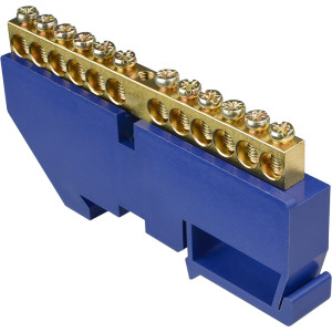 Нульова шина з ізолятором на Din-рейку ВС - 4А 12