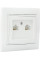 Розетка комп’ютерна подвійна РВcomсб-2-Fl-W