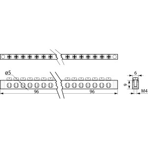 Нульова шина 12 отв. (6*9)