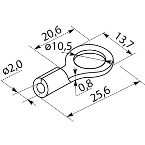Наконечники під ґвинт з ізоляцією  RV 2-10 (100 шт.)