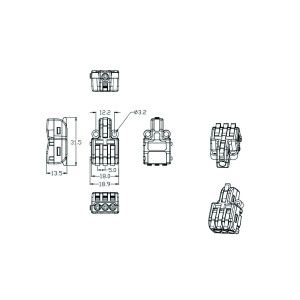 Клема з’єднувальна універсальна прохідна DB-13