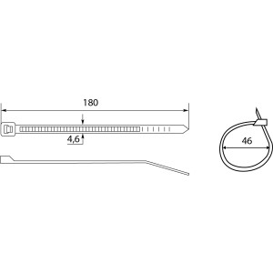 Хомути кабельні CHS 180 х 5 мм чорні UV  (упак 100шт)