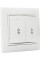 Вимикач 2-кл. прохідний ВВпсб10-2-0-Fl-W (білий)