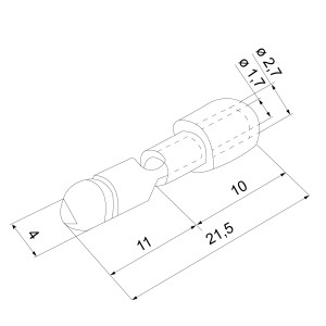 Роз`єм-штекер циліндричний MPD 1.25-156  'вилка' (100 шт.)