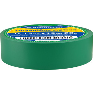 Стрічка ізоляційна 0,13мм*19мм/20м зелена