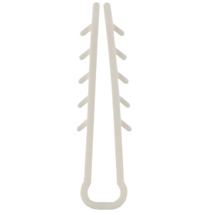 Дюбель-хомут (6*4) білий під плоский кабель (уп.100шт)